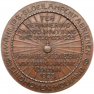 Medal Fabryka Lampek Philips w Warszawie 1923 (RRR)