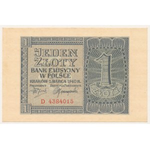 1 złoty 1940 - D