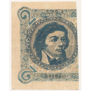 Falsyfikat z epoki 2 złote 1919 - połówka banknotu