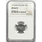 10 groszy 1972 - proof like - NGC MS66 PL (Max PL)