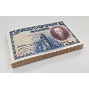 Hiszpania, 25 pesetas 1928 - pakiet (100szt)