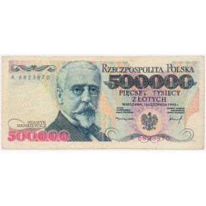 Falsyfikat z epoki 500.000 złotych 1993