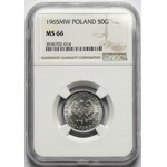 50 groszy 1965 - NGC MS66