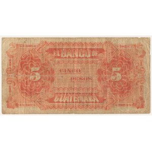 Guatemala, Banco de Guatemala, 5 Pesos 1905