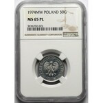 50 groszy 1974 - proof like - NGC MS65 PL (Max PL)