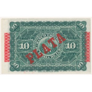 Cuba, 10 Pesos 1896 - overprint PLATA