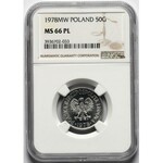 50 groszy 1978 - proof like - NGC MS66 PL (Max PL)