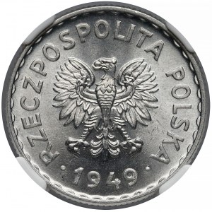 1 złoty 1949 Al - NGC MS66 