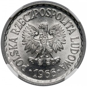 1 złoty 1966 - NGC MS66