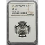 1 złoty 1966 - NGC MS66