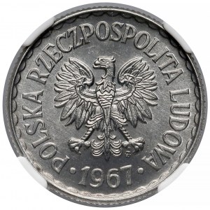 1 złoty 1967 - rzadka - NGC MS66