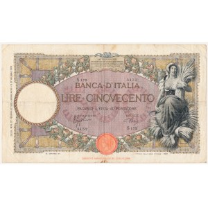 Italy, 500 Lire 1940
