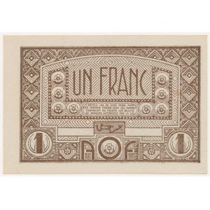 Afrique Occidentale Francaise, 1 Franc ND (1944)