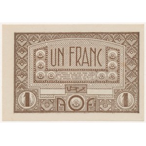 Afrique Occidentale Francaise, 1 Franc ND (1944)