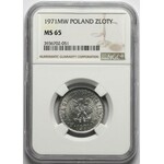 1 złoty 1971 - NGC MS65