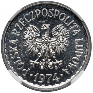 1 złoty 1974 - proof like - NGC MS65 PL (Max PL)