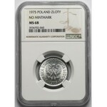 1 złoty 1975 b.z. - wspaniały stan zachowania - NGC MS68 (MAX)