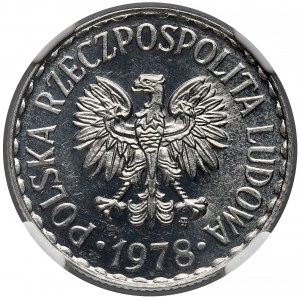 1 złoty 1978 - proof like - NGC MS66 PL (Max PL)