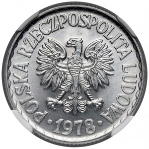 1 złoty 1978 b.z. - NGC MS66