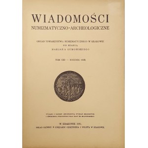 Wiadomości Numizmatyczno-Archeologiczne, Rok 1930