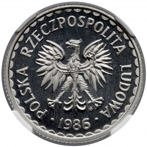 1 złoty 1986 - lustrzanka - NGC PF69 UC (Max PF)