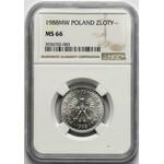 1 złoty 1988 - NGC MS66