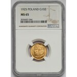 10 złotych 1925 Chrobry - NGC MS65