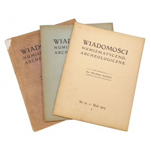 Wiadomości Numizmatyczno-Archeologiczne, Rok 1905 nr 1, 2, 3 (3szt)