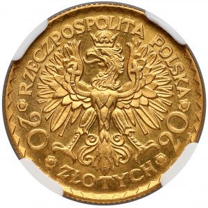 20 złotych 1925 Chrobry - NGC MS63