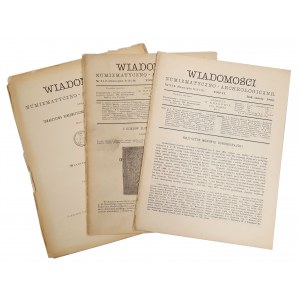 Wiadomości Numizmatyczno-Archeologiczne, Rok 1894 nr 1-2, 3-4 i Spis - KOMPLET