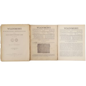 Wiadomości Numizmatyczno-Archeologiczne, Rok 1894 nr 1-2, 3-4 i Spis - KOMPLET