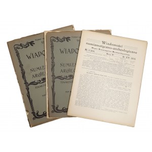 Wiadomości Numizmatyczno-Archeologiczne, Rok 1904 nr 1, 3, 4 (3szt)