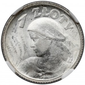 Kobieta i kłosy 1 złoty 1924 - NGC MS60