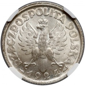 Kobieta i kłosy 1 złoty 1924 - NGC MS60