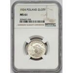 Kobieta i kłosy 1 złoty 1924 - NGC MS61