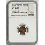 1 grosz 1934 - NGC MS64 BN