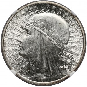 Głowa Kobiety 10 złotych 1932 Londyn - NGC MS62