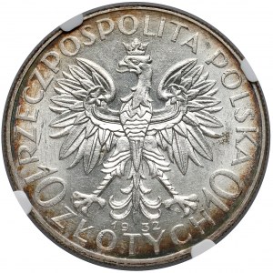 Głowa Kobiety 10 złotych 1932 Warszawa - NGC MS61