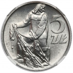 5 złotych 1959 Rybak - NGC MS66