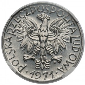 5 złotych 1971 Rybak - NGC MS64