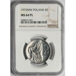 5 złotych 1973 Rybak - proof like - NGC MS64 PL