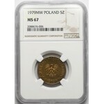 5 złotych 1979 - NGC MS67 (MAX)