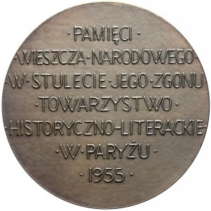 Medal 100-lecie śmierci Adama Mickiewicza 1955