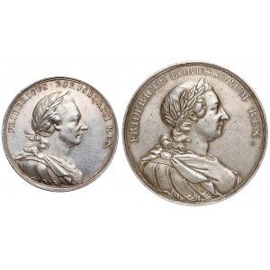 Fryderyk II Wielki, Medale I rozbiór Polski 1772, zestaw (2 typy)