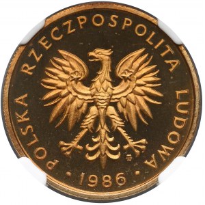 5 zlotych 1986 - lustrzanka - NGC PF66 UC (Max PF)