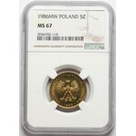 5 złotych 1986 - NGC MS67 (MAX)