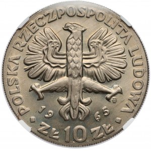 10 złotych 1965 VII wieków Warszawy - NGC MS66