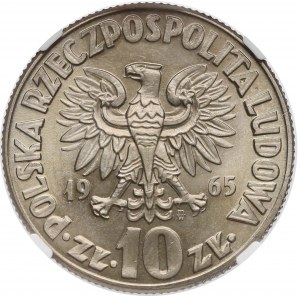 10 złotych 1965 Kopernik - NGC MS66