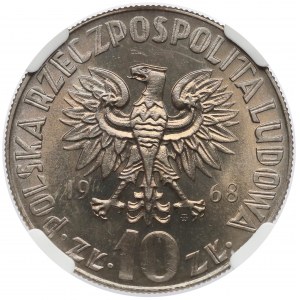 10 złotych 1968 Kopernik -NGC MS66