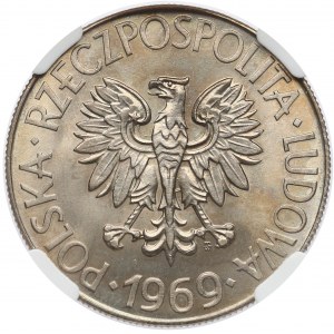 10 złotych 1969 Kościuszko - NGC MS67